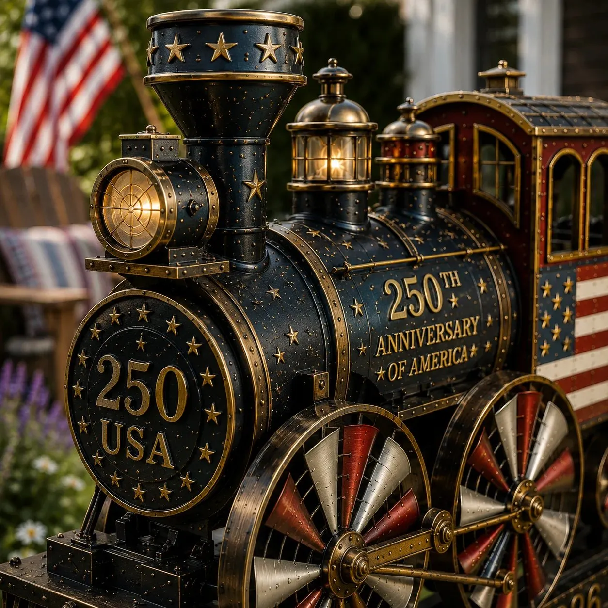 🚂USA 250 “Liberty Express” Train Garden Wind Spinner
