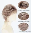 Short Blonde Pixie Cut Wigs for White Women Dark Brown Ombre Blonde