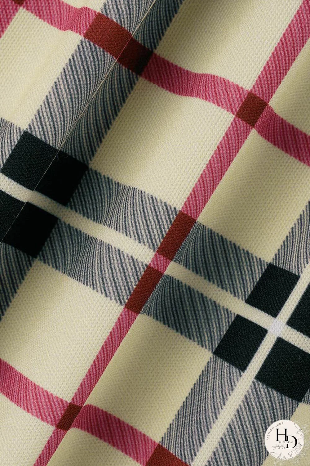 Apricot Fashion Casual Print Patchwork Regular High Waist Trousers