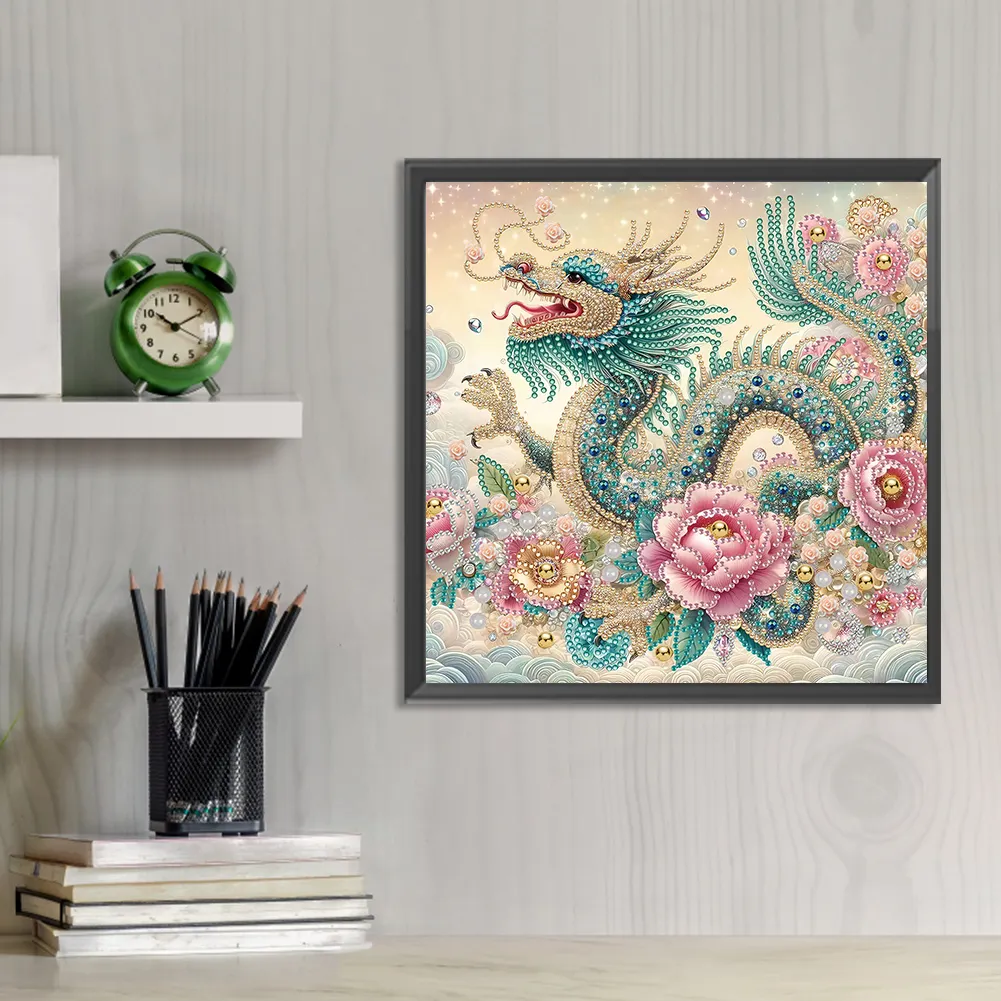 Diamond Painting - Partial Special Shaped Drill - Gorgeous Dragon(Canvas|30*30cm)