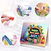 Bluebird 2027 DIY Diamond Painting Calendar Kit with Special Shaped Partial Drill Resin Diamonds 7.68x6.69in Monthly Flip Tabletop Calendar for Adults Beginners Home Office Decor Gift