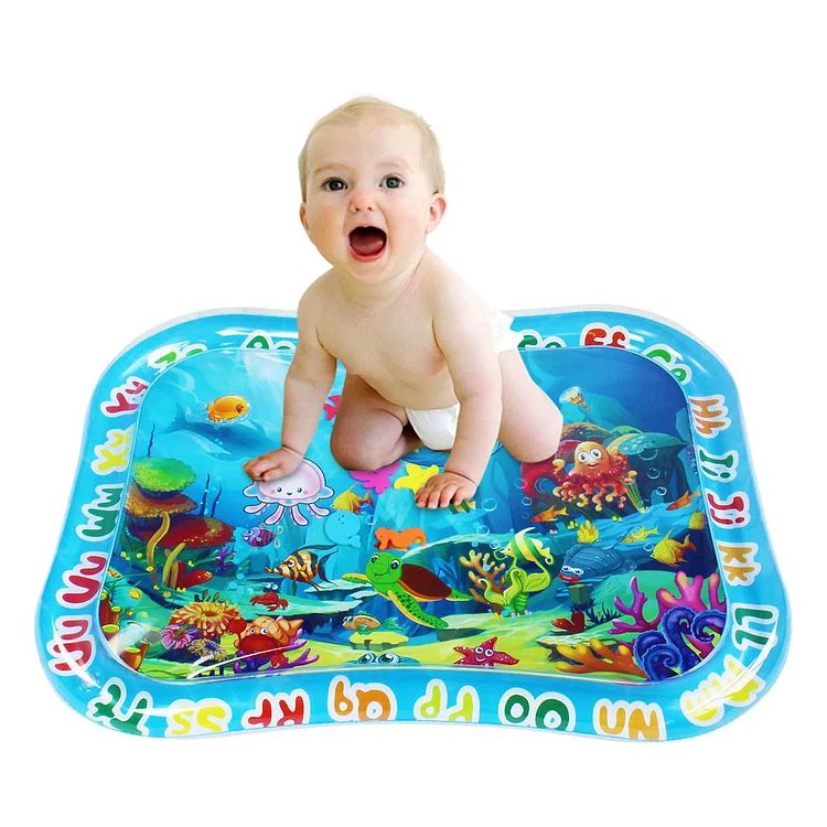 Water Play Mat, Premium Inflatable Splash Mat for 3-6 Months Children and Infantfor Infants & Toddlers Sensory Toys for Baby Early Development Activity Centers  39" x 31"