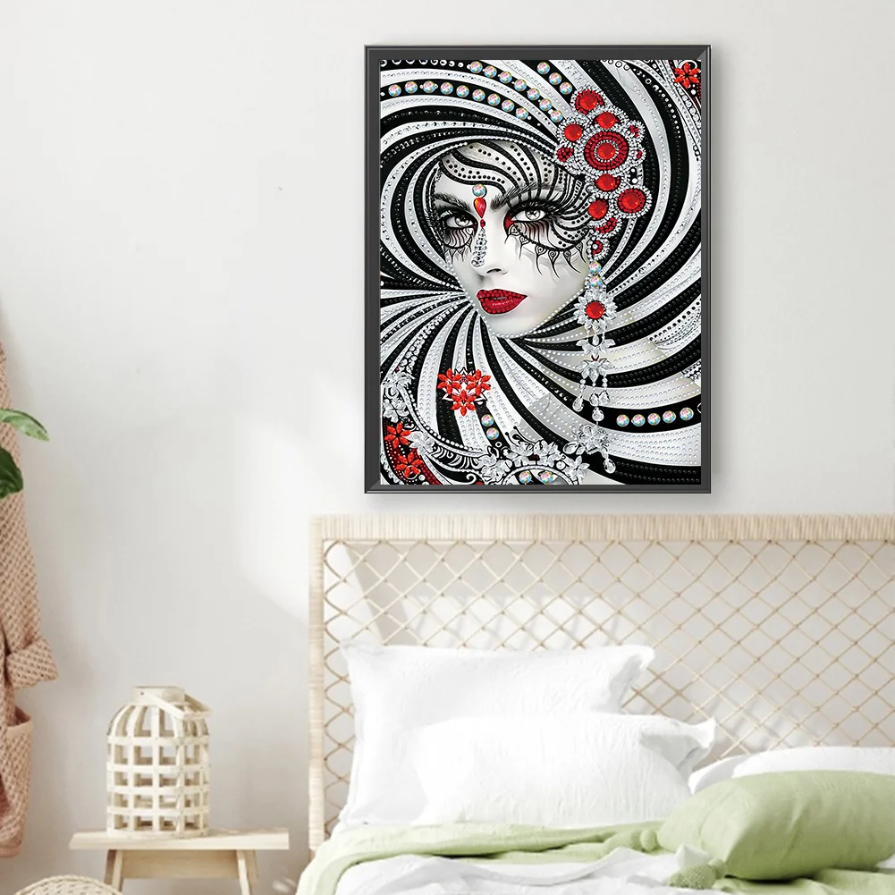 Diamond Painting - Partial Special Shaped Drill - Beauty(Canvas|30*40cm)