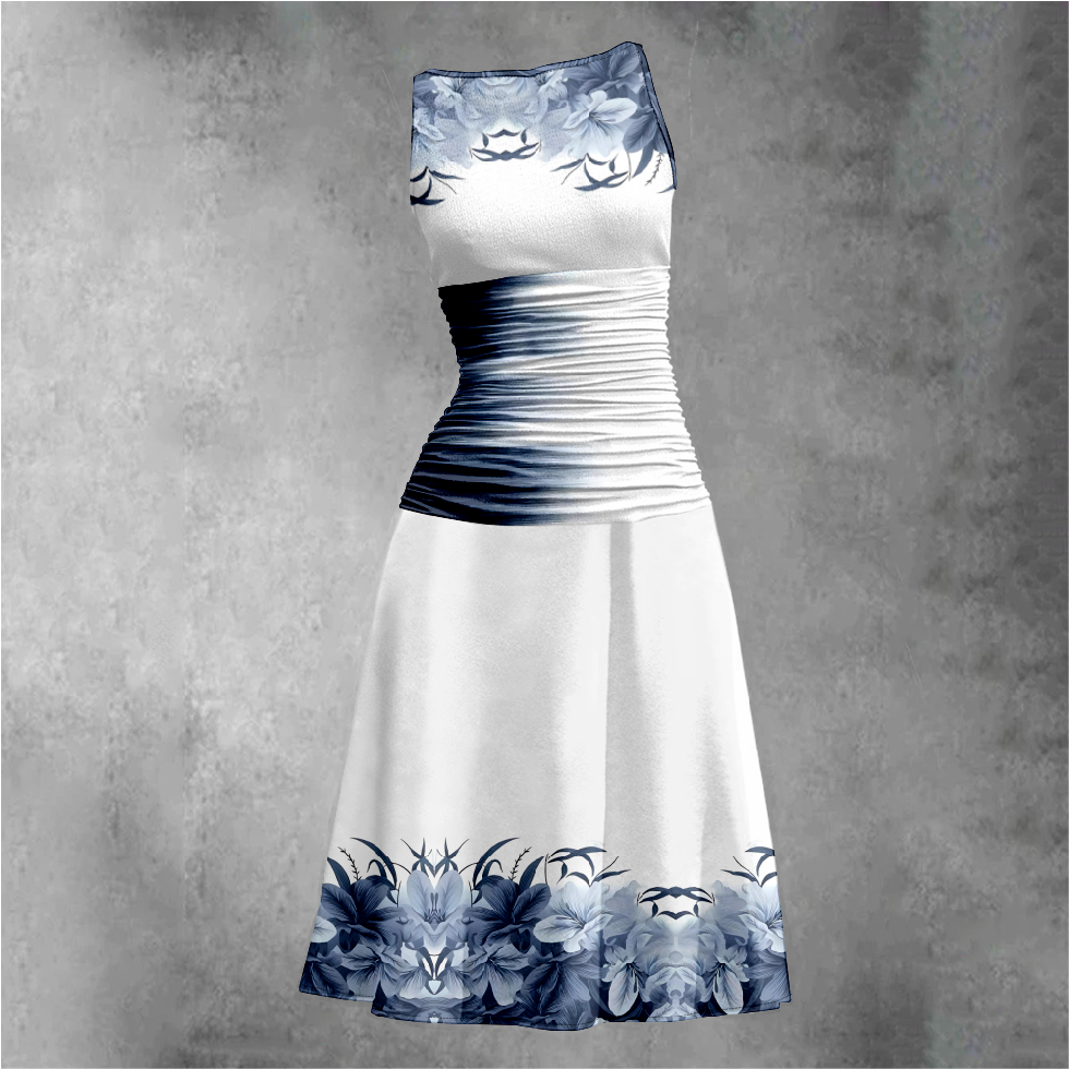 Women's Retro Gradient Print Maxi Dress
