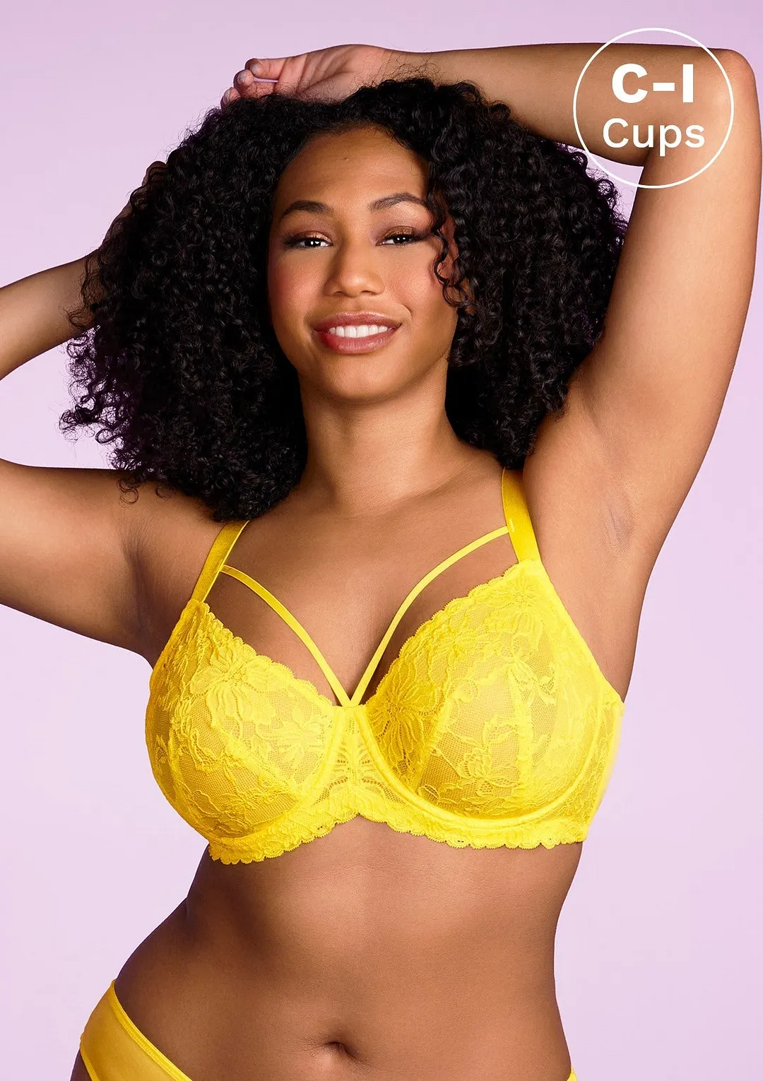 Pretty In Petals Black Unlined Strappy Lace Bra