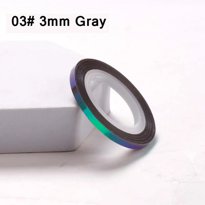 Nude Color Silver Nail Striping Tape Line 1mm 2mm 3mm Sticker Pink Yellow Shiny Stickers DIY Decors Tool Nail Art Decoration