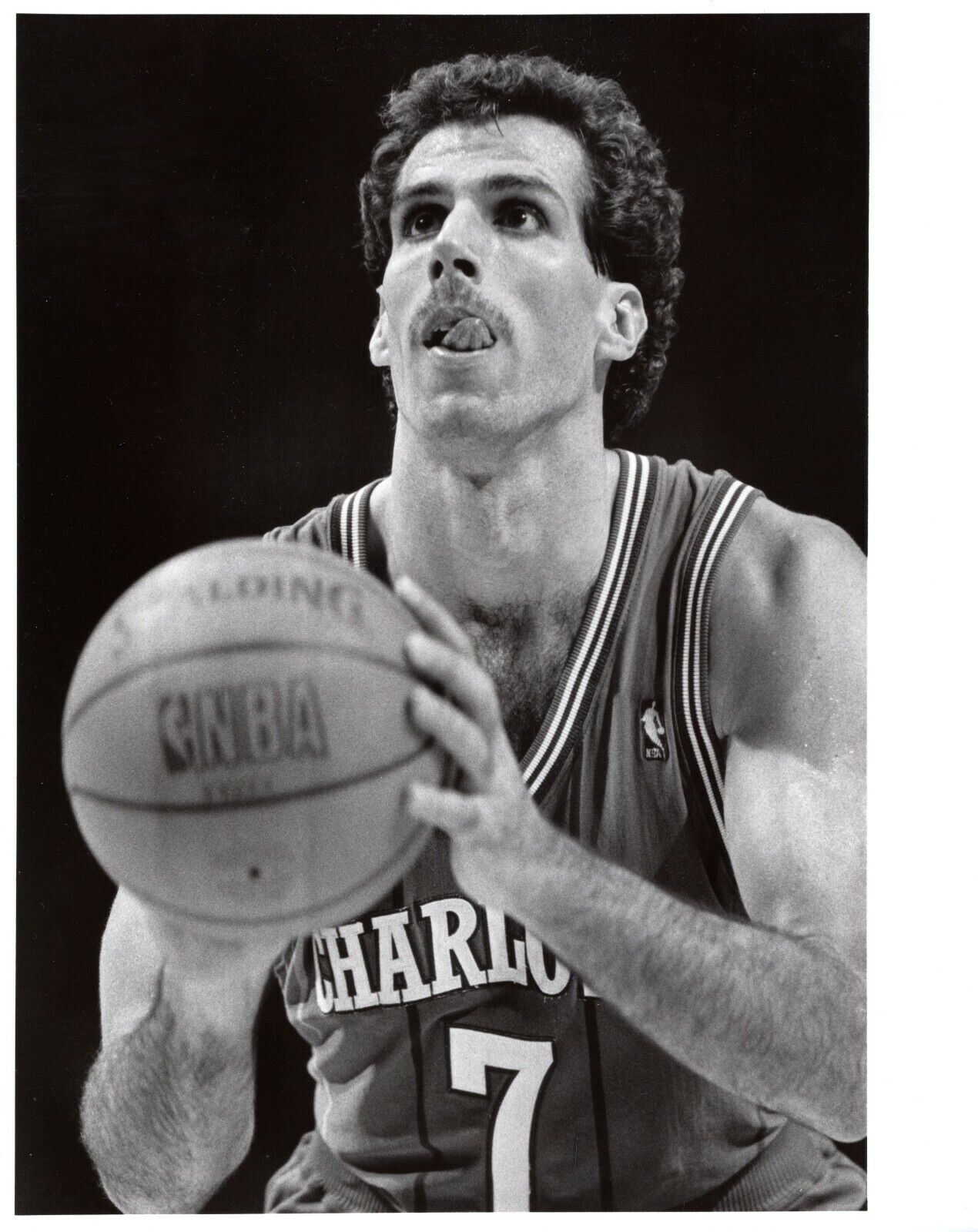 KELLY TRIPUCKA Charlotte Hornets Basketball NBA 8x10 Promo Photo Poster painting 1988 Gary Weber