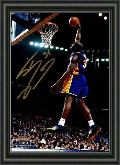 Shaquille O'Neal SHAQ BASKETBALL HOF Magic Lakers - A4 SIGNED Photo Poster painting POSTER PRINT