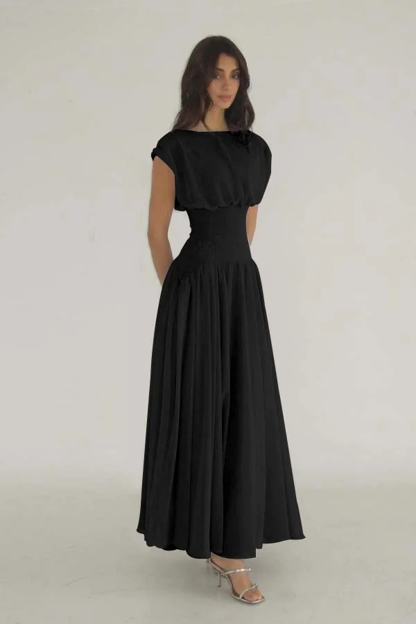 Lilac Chiffon Summer Bateau Sleeveless Prom Dress ZT0652