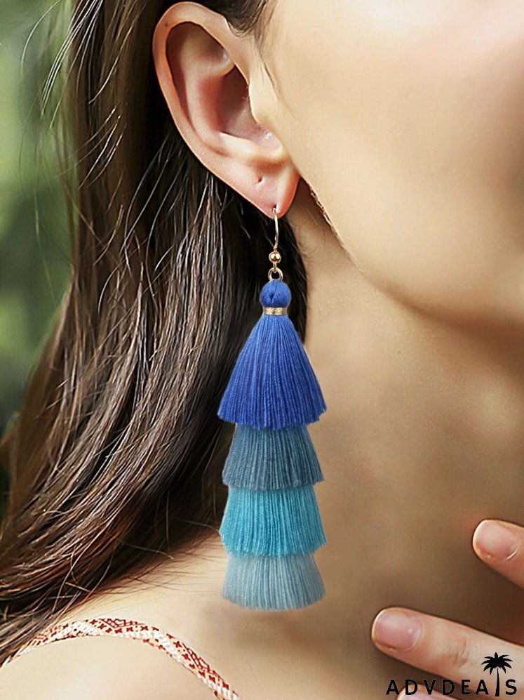 5pairs Tassel Drop Earrings