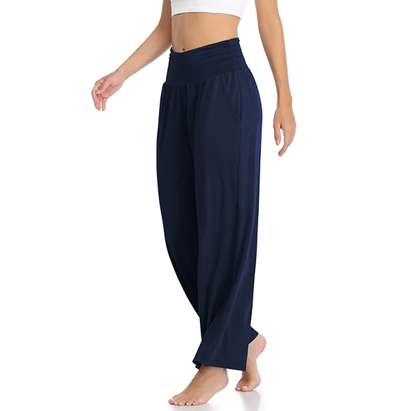 TARSE Womens Yoga Pants Wide Leg Summer Lightweight Loose Lounge Pajama  Flowy Pants Pockets Casual Sweatpants (