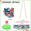 (US Local)Acrylic Independence Day Butterfly 5D DIY Diamond Painting Dots Pendant Hanging Kit
