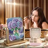 (US Local)DIY Flower Diamond Painting Kit Rotatable Mirror w Diamond Painting Jewelry Box