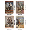 4PCS Cowboy - Vintage Metal Signs Set - 20*30cm - Western