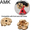 AMK 2pcs RC Crawler Axle Brass Weights Portal Axle Knuckle Housing for 1:10 SCX10 III AXI03007 Capra 1.9 UTB AXI03004