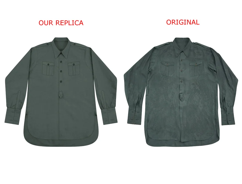   Itlay REI Officer Green Grey Shirt German-Uniform