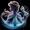 (Multi-Style) Silhouette Disney Princess Elsa-11CT Stamped Cross Stitch 40*40cm/15.75*15.75in