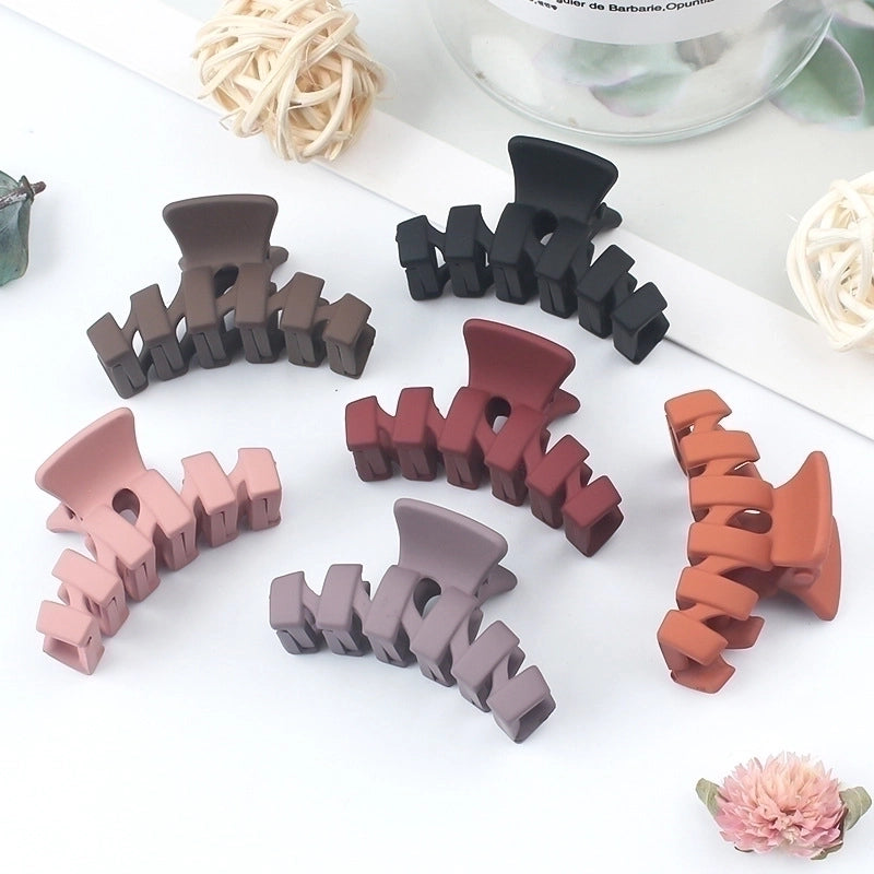 Minimalist Solid Color Arylic Stoving Varnish Hair Claws 1 Piece