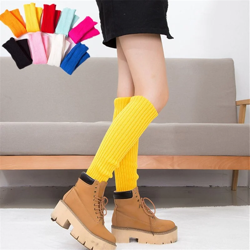 Leg Warmers Women Latin Dance Knitting Solid Soft Warm Comfortable Womens Simple Chic Bodybuilding Slim All-match Trendy Laides