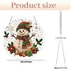 Snowman DIY Diamond Painting Pendant Double Sided Gem Beads 25cm