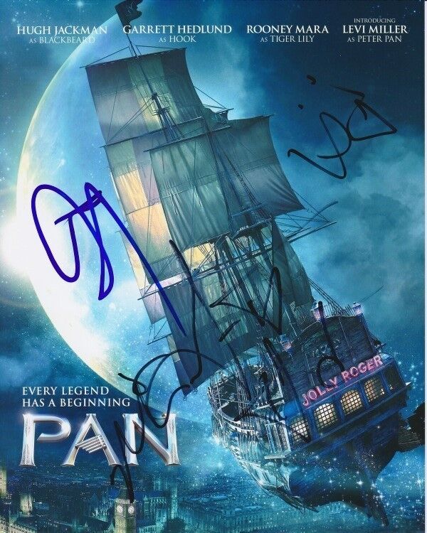 ROONEY MARA HUGH JACKMAN LEVI MILLER GARRETT HEDLUND signed PAN CAST Photo Poster painting