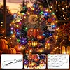 Kit de peinture de perles, couronne d&rsquo;Halloween, citrouille chat noir, 11,81x11,81 pouces