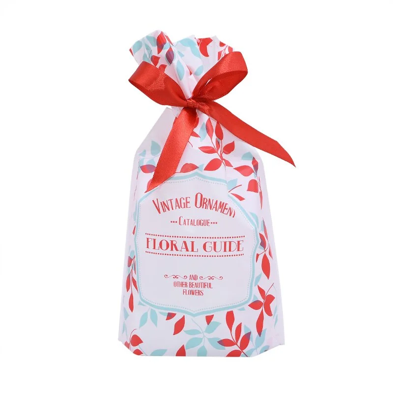 5/10pcs Candy Cookies Gift Bags With Ribbon Snack Biscuit Baking Package Wedding Birthday Party Decoration Christmas Gift Bags