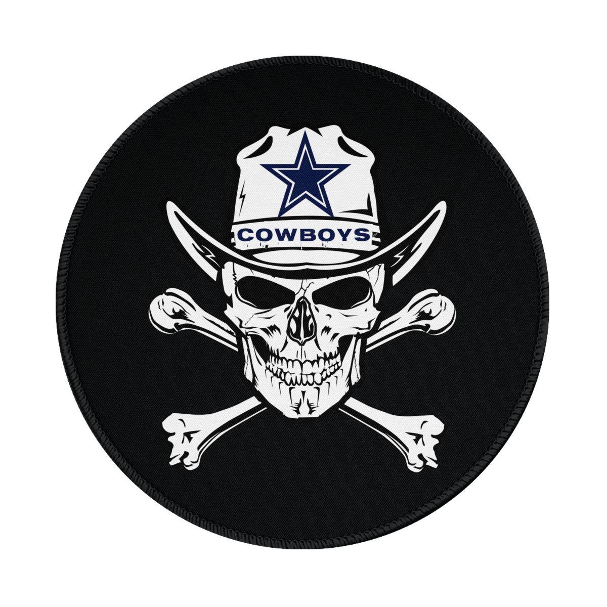 Dallas Cowboys Confederate Skeleton Round Non-Slip Thick Rubber Modern Gaming Mousepad