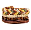 Leather Bracelet Men Multilayer Bead Bracelet Punk Wrap Bracelets for Women Vintage punk Men Jewelry