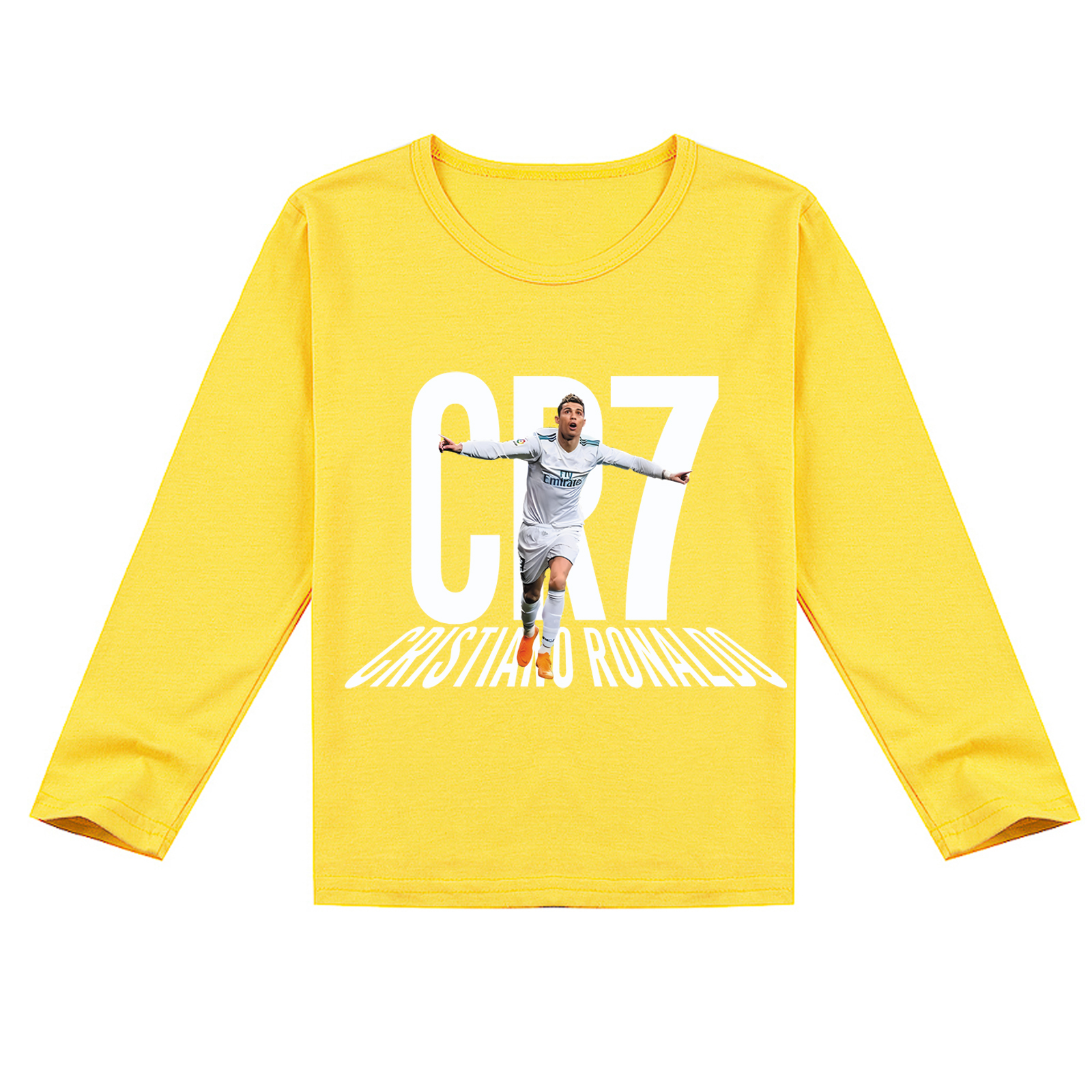 Mayoulove Kids' Cristiano Ronaldo Long Sleeve T-Shirt - Perfect for Boys  Girls, Soccer Fan Gear, Stylish Sportswear-Mayoulove