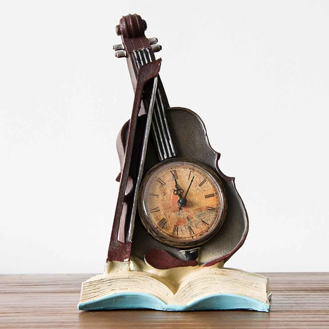 Vintage Violin Clock