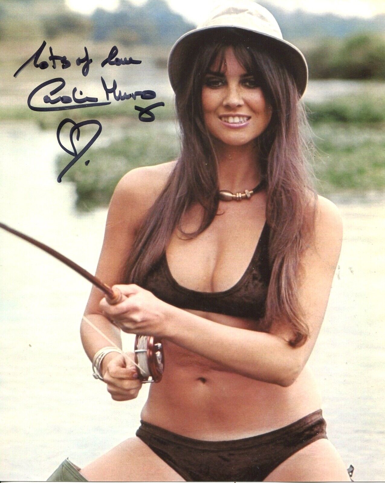 Actress Caroline Munro signed Photo Poster paintingshoot modelling 8x10 Photo Poster painting