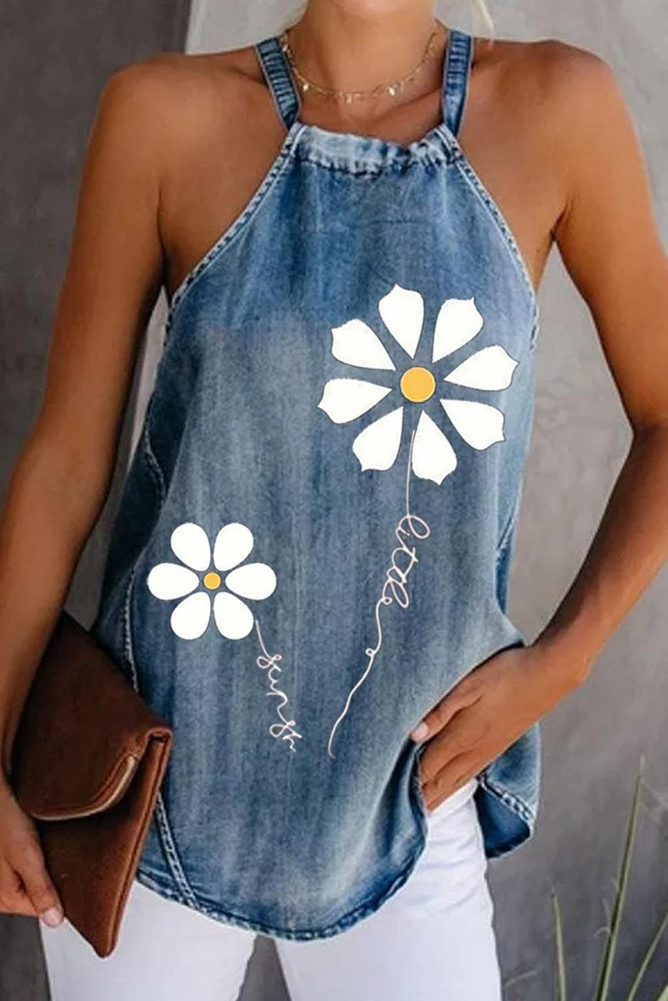 Sleeveless Cotton-Blend Shirts & Tops