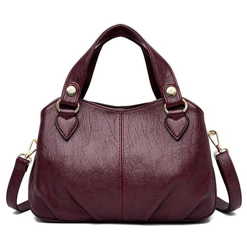 Multiple Pockets Large Capacity Ladies Hand Bags Luxury Soft Leather Handbags High Quality Women Bags Designer Shoulder Bag 2020