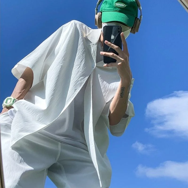 Brownm Boy Shirt and Shorts Two Piece Set