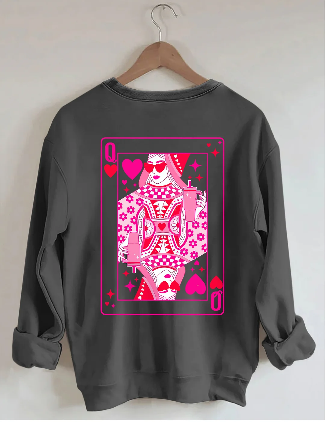  Queen Of Hearts Valentine's Day Sweatshirt 