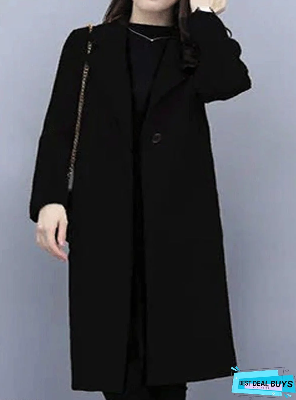 Woolen Mid-Length Coat