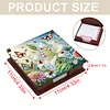 Wooden DIY Lily Butterfly Diamond Painting Kit Note Box with 160 Papers Gifts