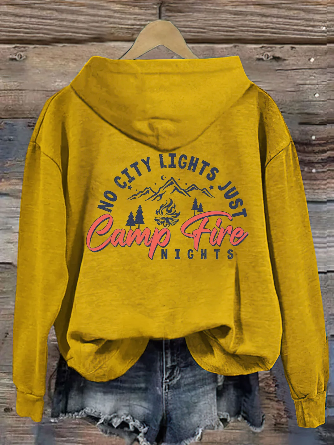 No City Lights Just Campfire Nights Hoodie