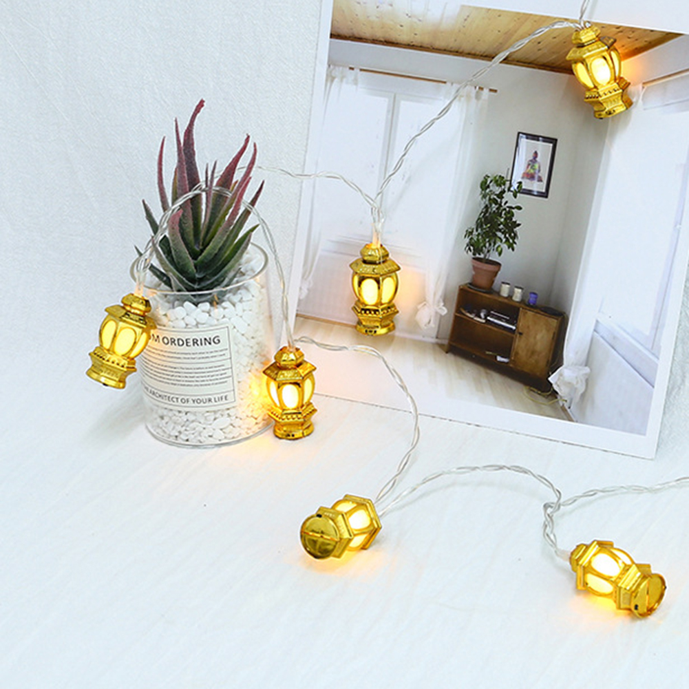 

LED String Lights Plastic Gold Lantern Pendant String Light, 501 Original