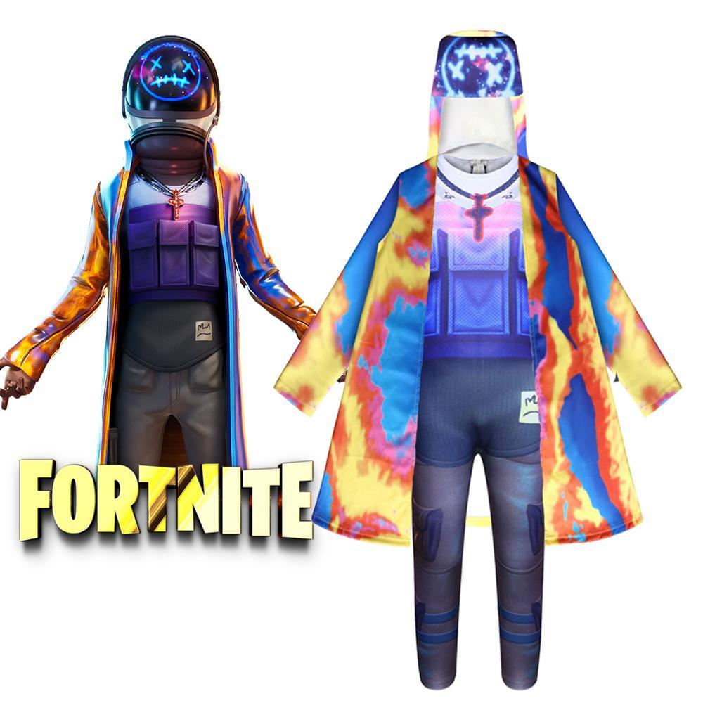 Fortnite Astro Jack Travis Scott Costume Jumpsuit Set for Kids Halloween Supplies