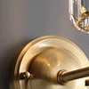 Simple Light Luxury Crystal Bedroom Copper Wall Lamp lampswell