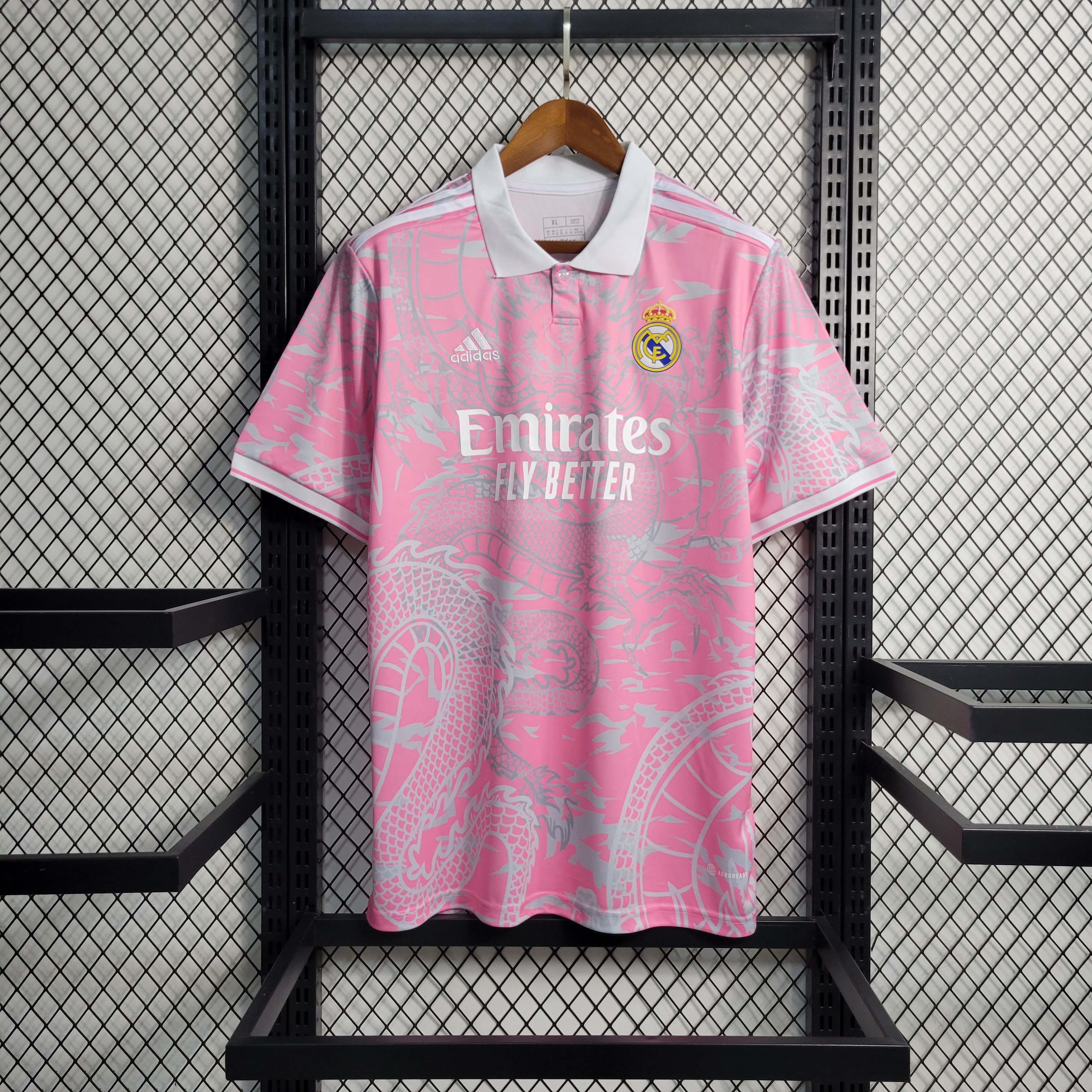 2023-2024 Real Madrid Dragon PinkFootball Shirt 1:1 Thai Quality