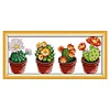 Cactus  - 14CT Stamped Cross Stitch Kit(36x17cm)