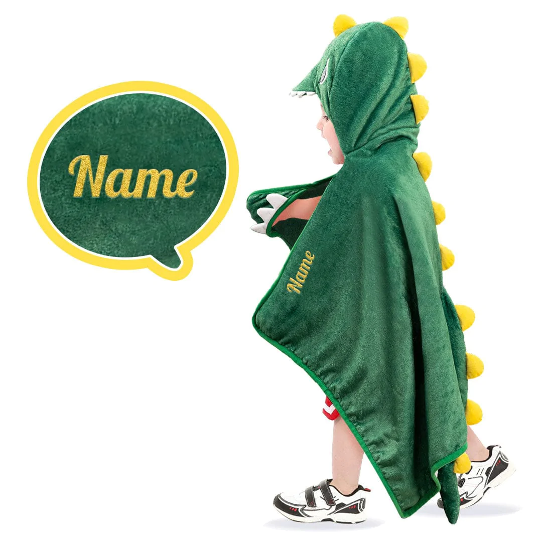 Name Handmade Dinosaur Ultra Plush Fleece Hoodie Blanket Cosplay Cloak for 17"-22" Doll