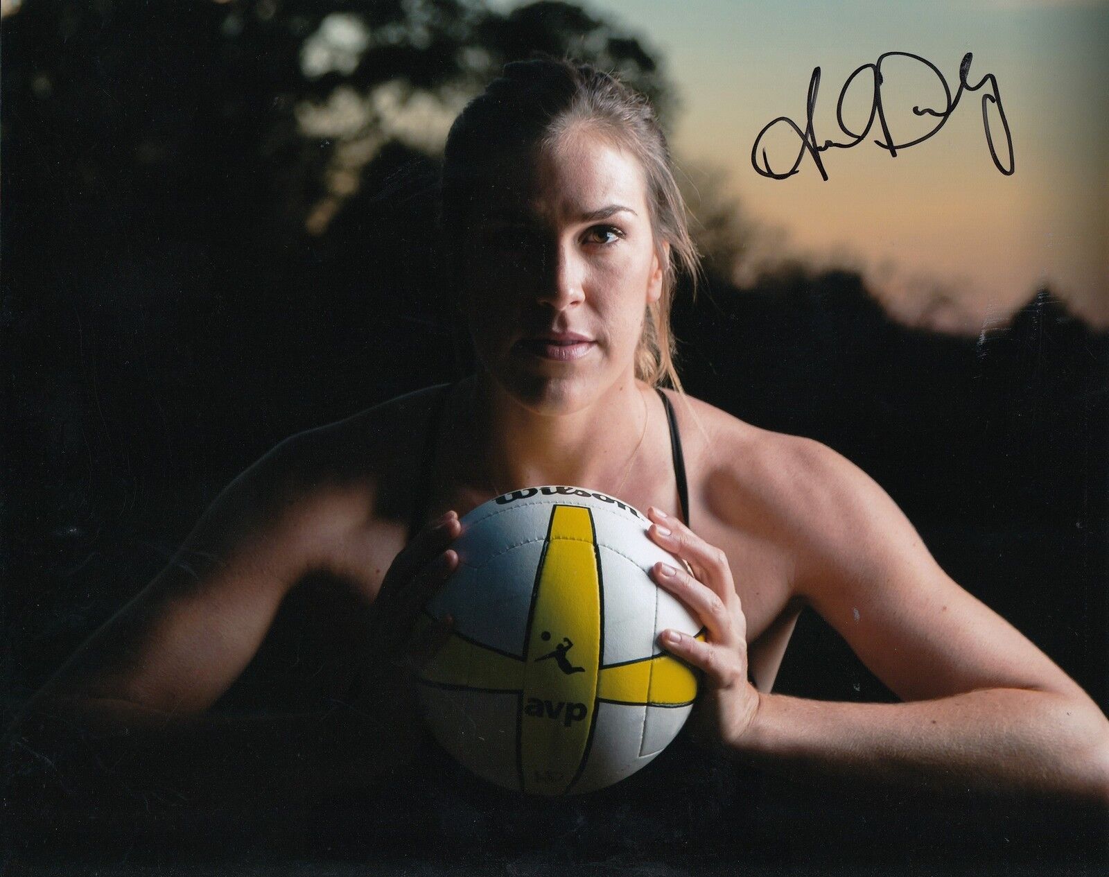 AMANDA DOWDY signed (BEACH VOLLEYBALL) 8X10 Photo Poster painting *AVP* OLYMPICS USA W/COA #1