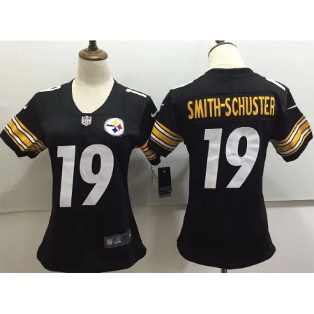 Women's  Pittsburgh Steelers #19 JuJu Smith-Schuster Black Untouchable Limited Stitched NFL Jersey