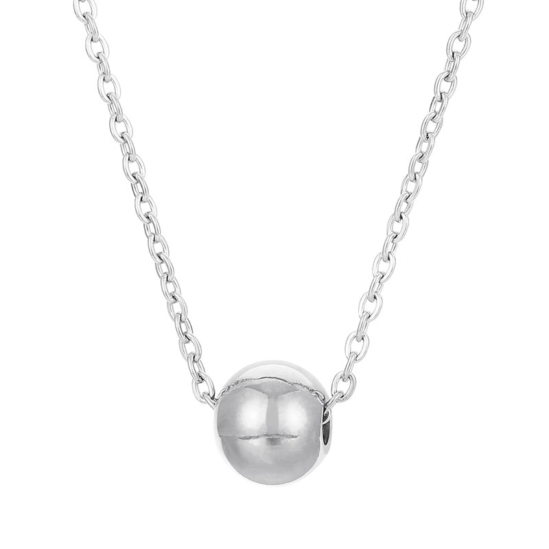 Stainless Steel Titanium Steel 18K Gold Plated Minimalist Plating Round Pendant Necklace