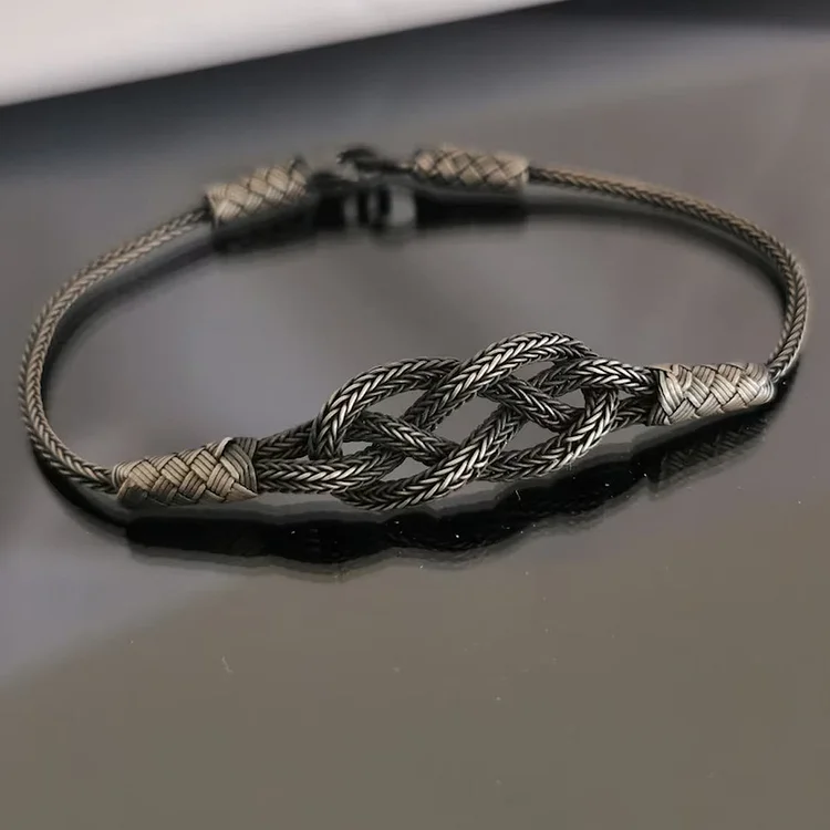 Coutureaura Viking Celtic Knot Braided Bracelet
