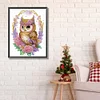 Diamond Painting-DIY Crystal Rhinestone Wreath Owl